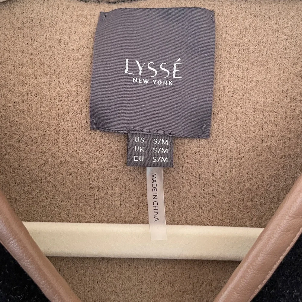 Lysse Thick Zip Up Jacket Knit Contrast Hooded Warm Modern Contemporary Winter M